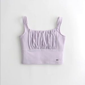 Must-Have Ruched Crop Cami in Light Purple XS